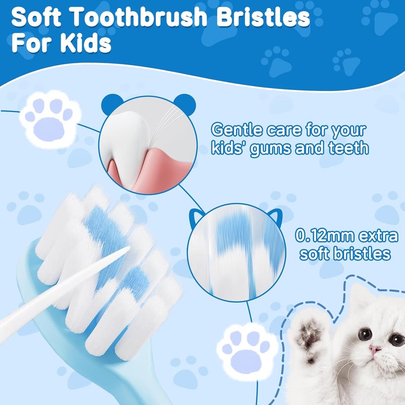 RoseFish 8 Pack Kids Toothbrushes Extra Soft Toddler Toothbrush 2-8 Years Children Manual Toothbrushes for Clean Teeth Cute Kid Toothbrushes Make Your Toddler Love Brushing Teeth - Image 3